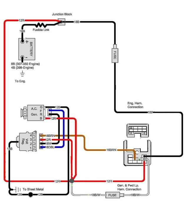 Alternator Wiring Diagram Internal Regulator from 67-72chevytrucks.com