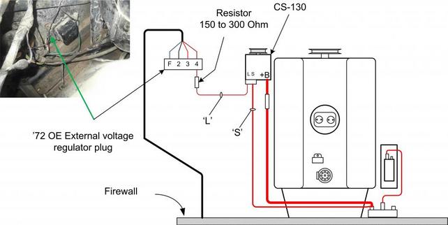 Typical Wiring Diagram Alternator And External Voltage Regulator from 67-72chevytrucks.com