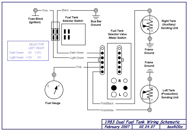 Single Wire 6 Port Fuel Selector Valve