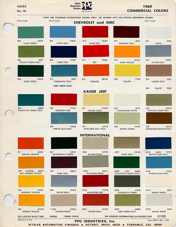 Factory Blazer Colors The 1947 Present Chevrolet Gmc Truck Message Board Network - 1956 Chevy Truck Paint Colors