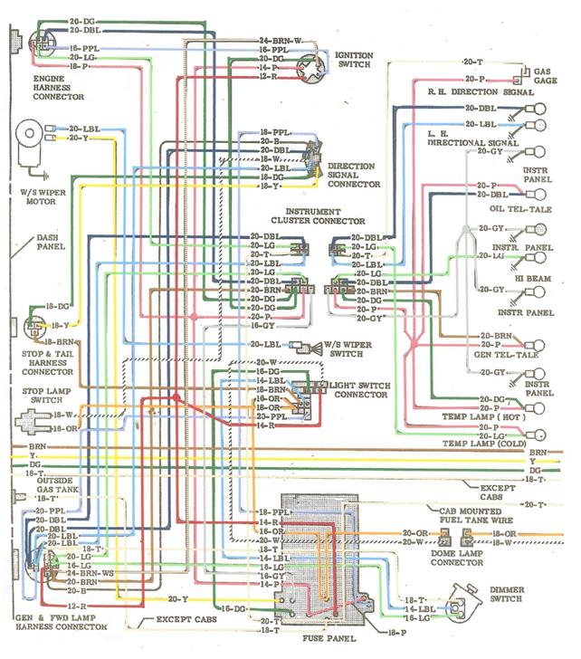 1987 Chevy Truck Headlight Switch Wiring Diagram from 67-72chevytrucks.com