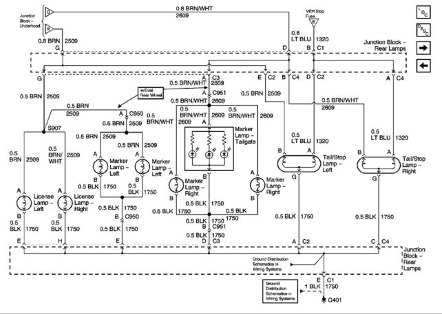 Tail Light Wiring Diagram The 1947, 2001 Chevy 1500 Tail Light Wiring Diagram