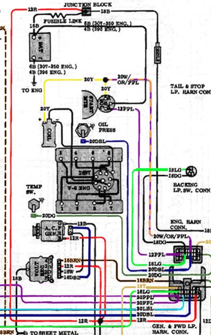 68 C10 Yellow wire from firewall to starter/coil. - The ... 1987 chevy c10 truck 4 headlight wiring diagram 